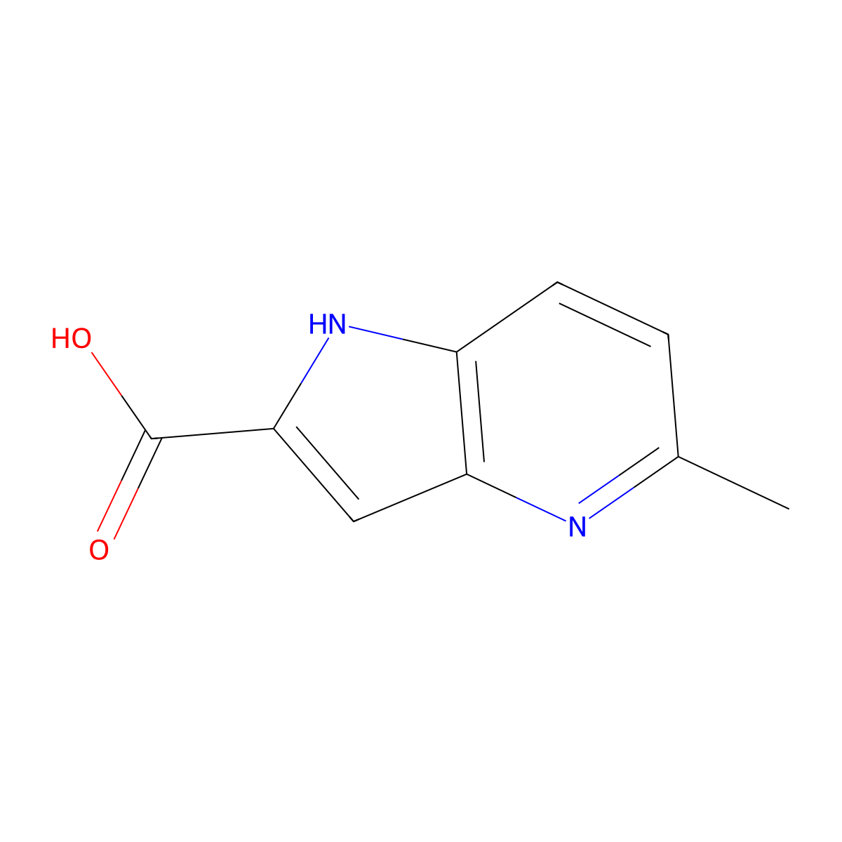 5-Methyl-1H-pyrrolo[3,2-b]pyridine-2-carboxylic acid molecular structure, CAS 1242427-34-4