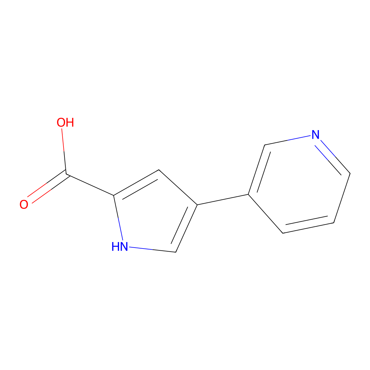 4-(Pyridin-3-yl)-1H-pyrrole-2-carboxylic acid molecular structure, CAS 1242427-64-0