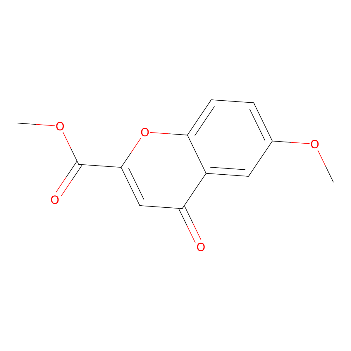 methyl 6-methoxy-4-oxo-4H-chromene-2-carboxylate molecular structure, CAS 1242435-16-0