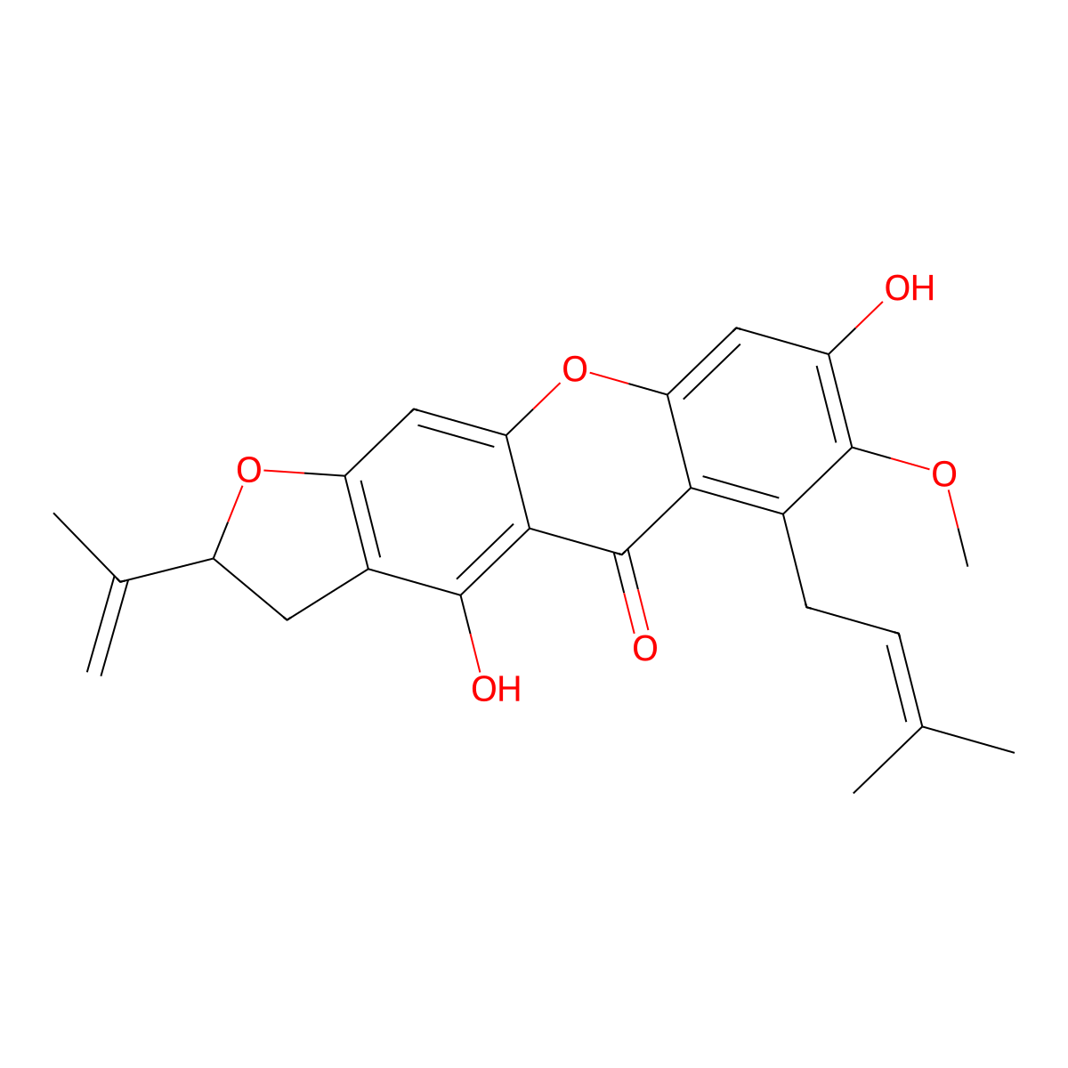 Mangostenone F molecular structure, CAS 1242438-70-5