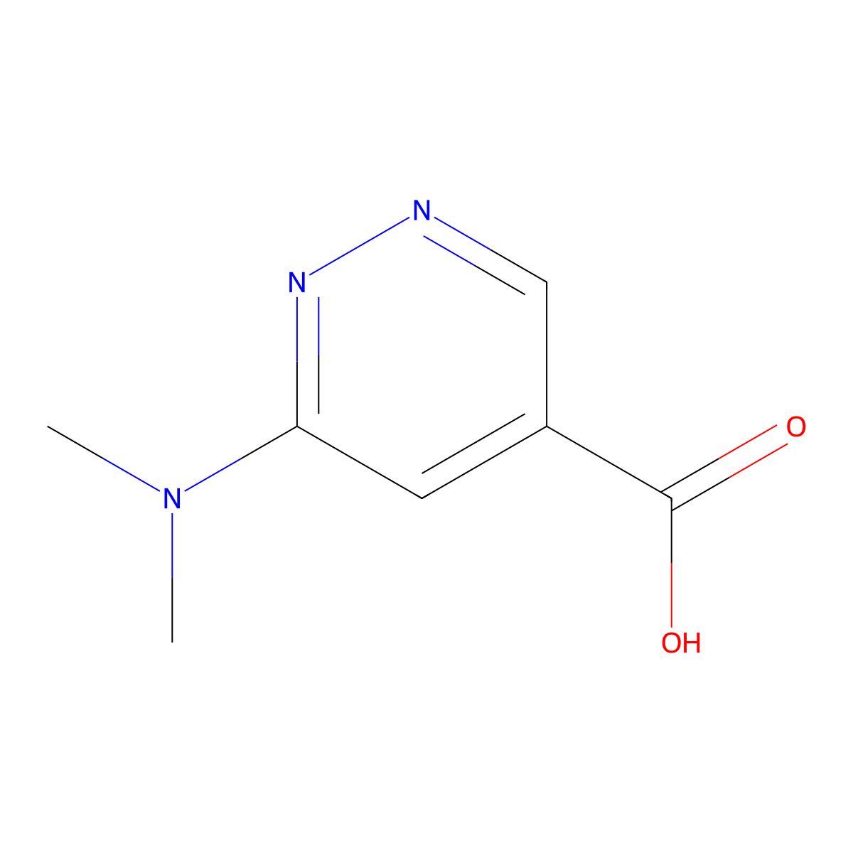 6-(Dimethylamino)pyridazine-4-carboxylic acid molecular structure, CAS 1242458-48-5