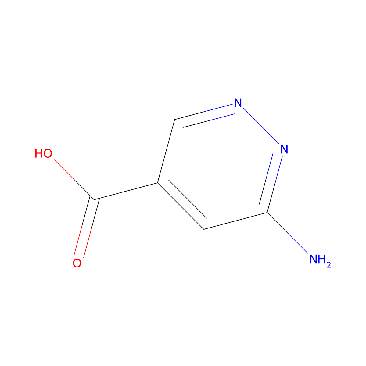 6-Aminopyridazine-4-carboxylic acid molecular structure, CAS 1242458-49-6
