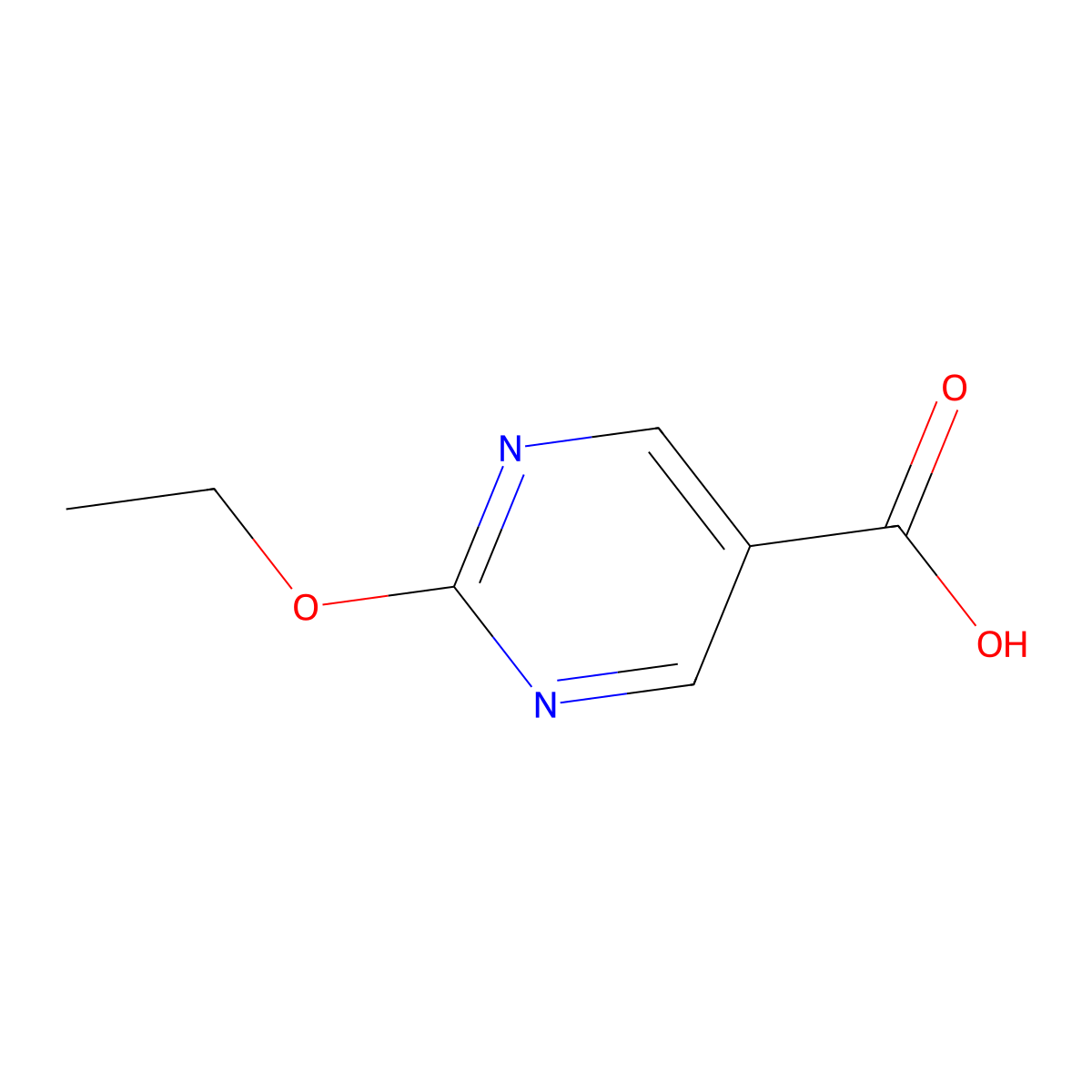 2-Ethoxypyrimidine-5-carboxylic acid molecular structure, CAS 1242458-51-0