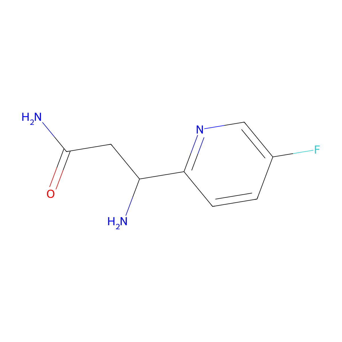 3-Amino-3-(5-fluoropyridin-2-yl)propanamide molecular structure, CAS 1242465-18-4