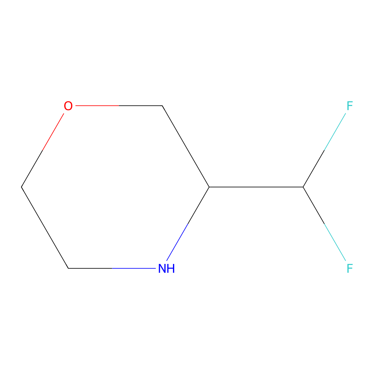 (S)-3-(Difluoromethyl)morpholine molecular structure, CAS 1242467-25-9