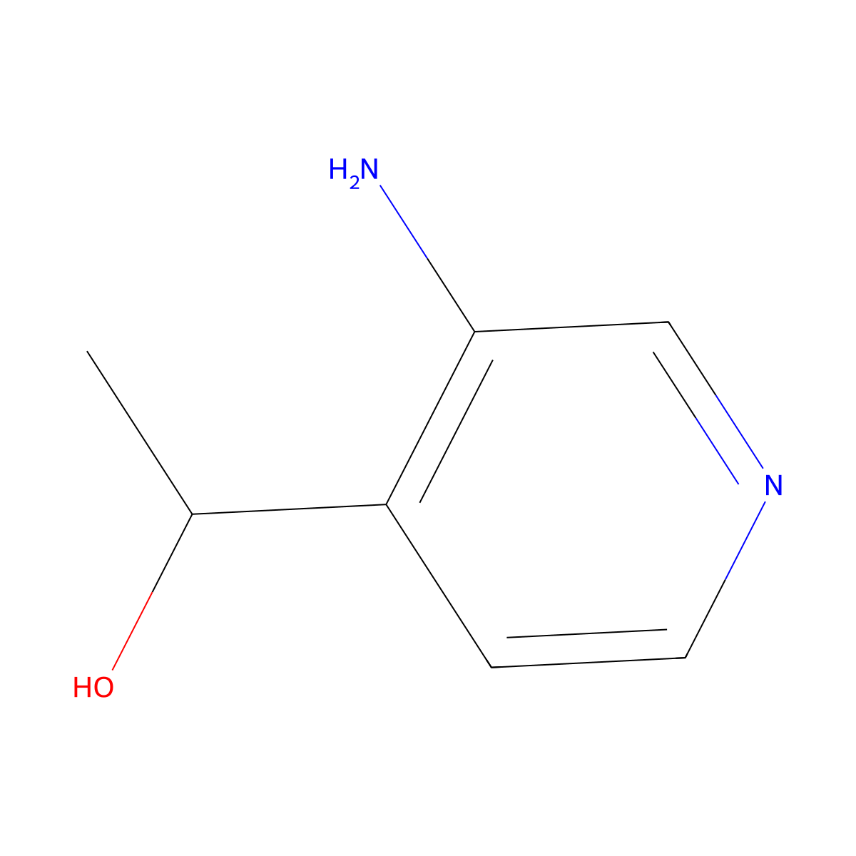1-(3-Aminopyridin-4-yl)ethanol molecular structure, CAS 1242470-88-7