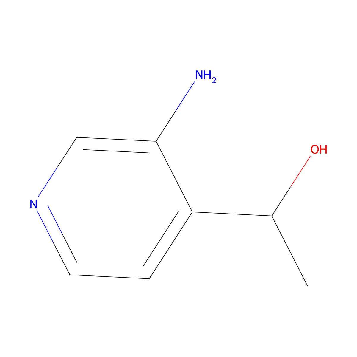 1-(3-Aminopyridin-4-yl)ethanol molecular structure, CAS 1242470-88-7