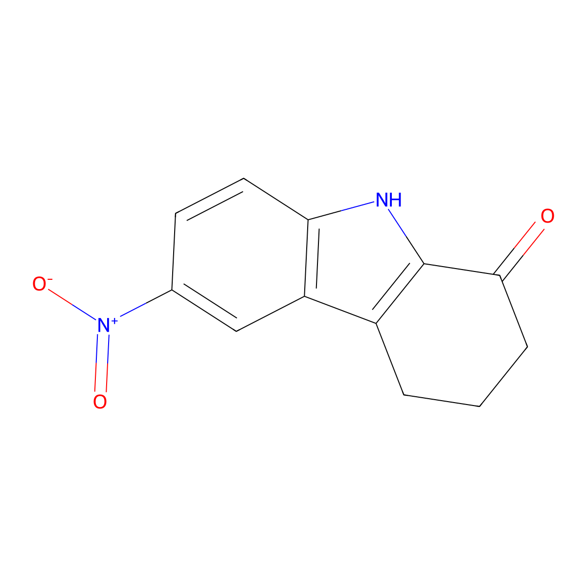 6-nitro-2,3,4,9-tetrahydro-1H-carbazol-1-one molecular structure, CAS 124253-88-9