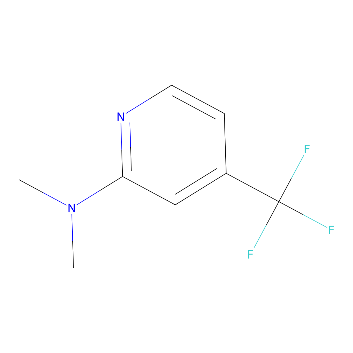 N,N-dimethyl-4-(trifluoromethyl)pyridin-2-amine molecular structure, CAS 1242530-10-4