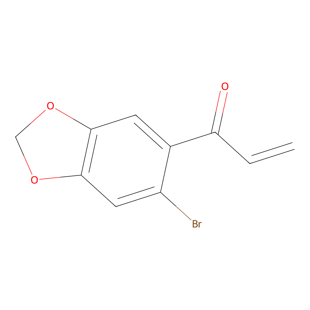 1-(6-Bromo-1,3-dioxaindan-5-yl)prop-2-en-1-one molecular structure, CAS 1242532-04-2
