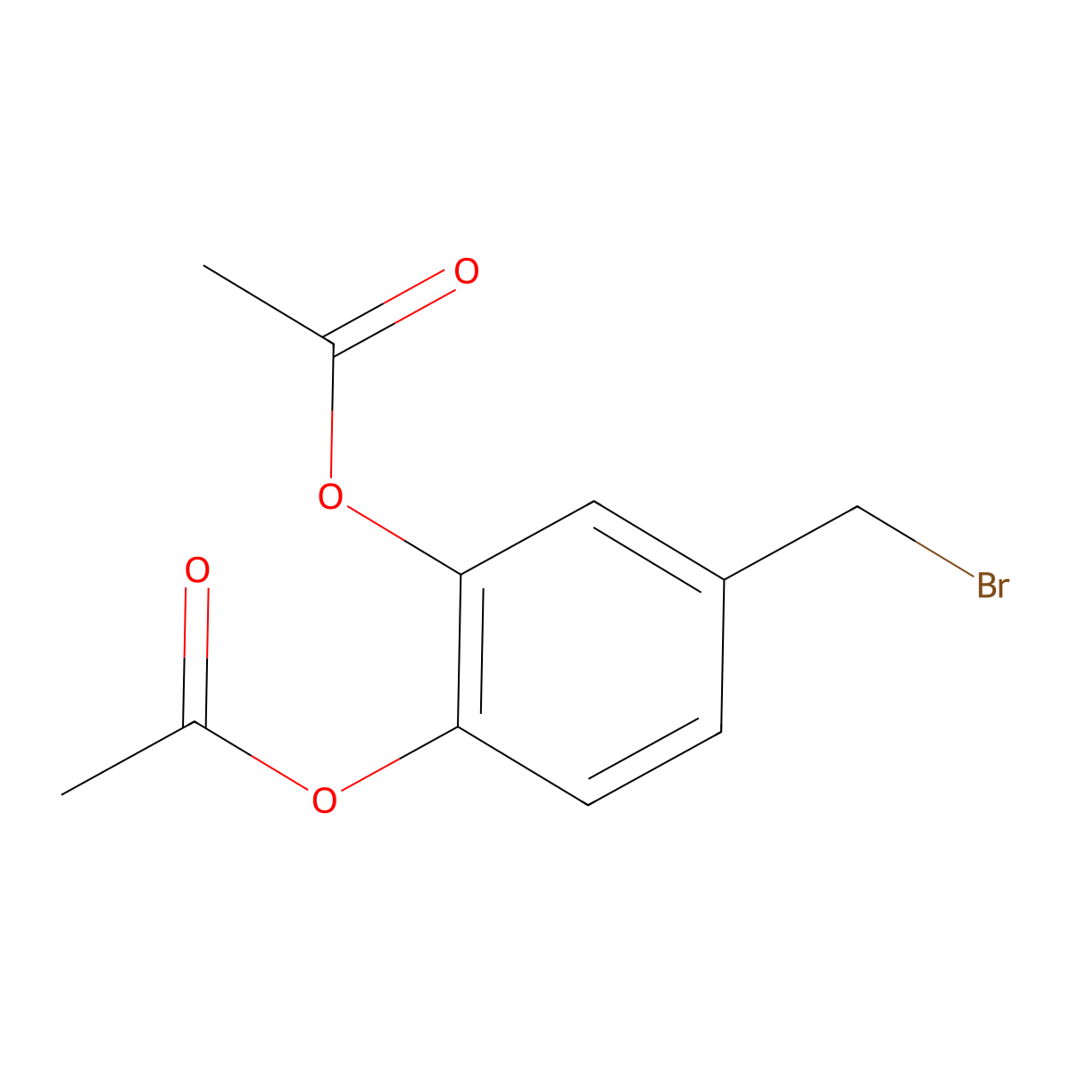 4-(Bromomethyl)-1,2-phenylene diacetate molecular structure, CAS 124254-92-8