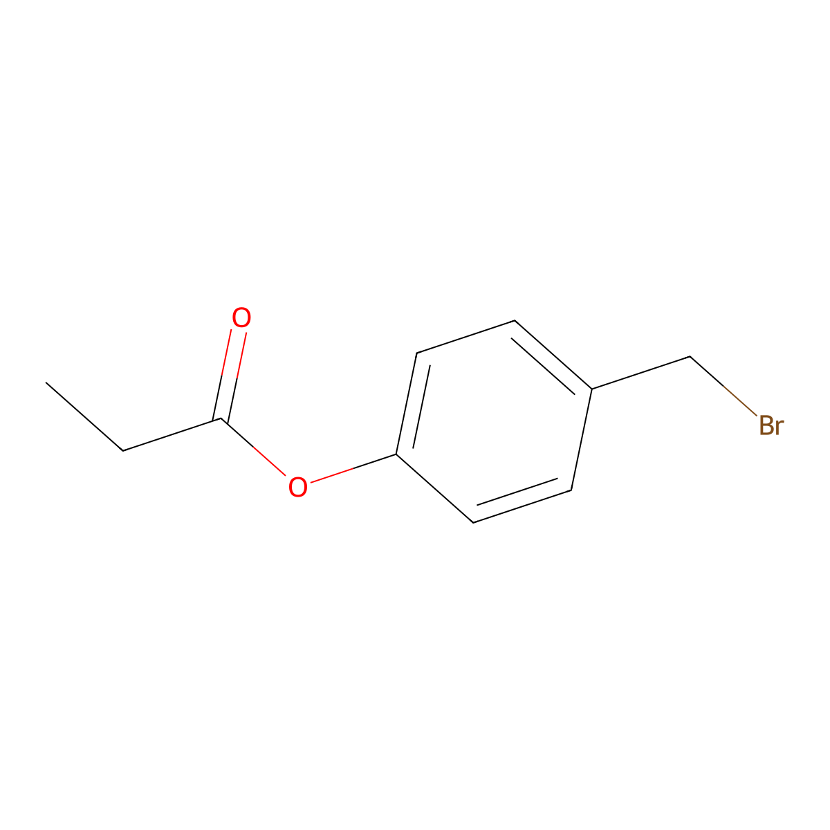 4-(Bromomethyl)phenyl propionate molecular structure, CAS 124254-95-1