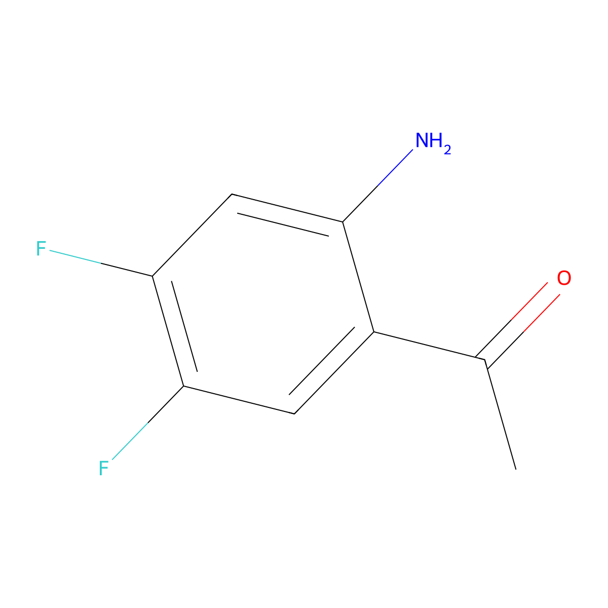 1-(2-Amino-4,5-difluorophenyl)ethan-1-one molecular structure, CAS 1242555-27-6