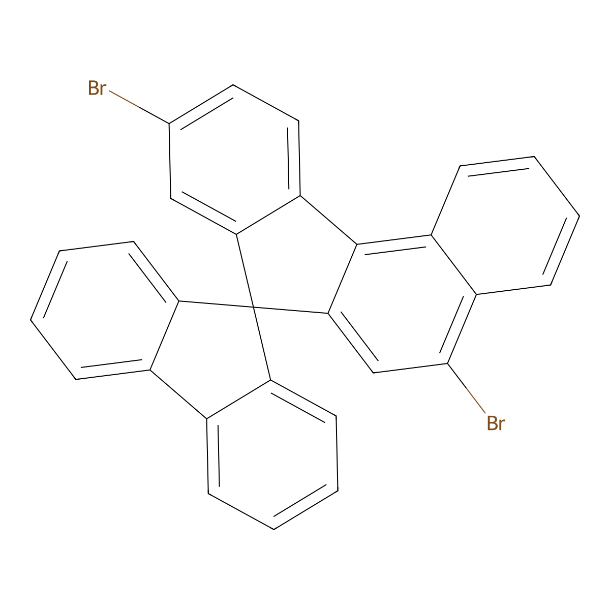 5,9-Dibromospiro[benzo[c]fluorene-7,9'-fluorene] molecular structure, CAS 1242570-65-5