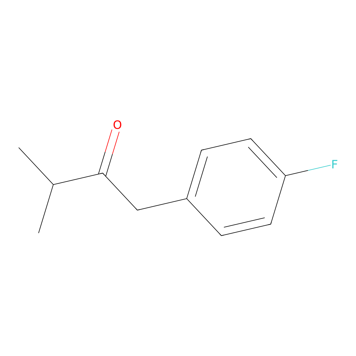 1-(4-Fluorophenyl)-3-methylbutan-2-one molecular structure, CAS 124258-25-9