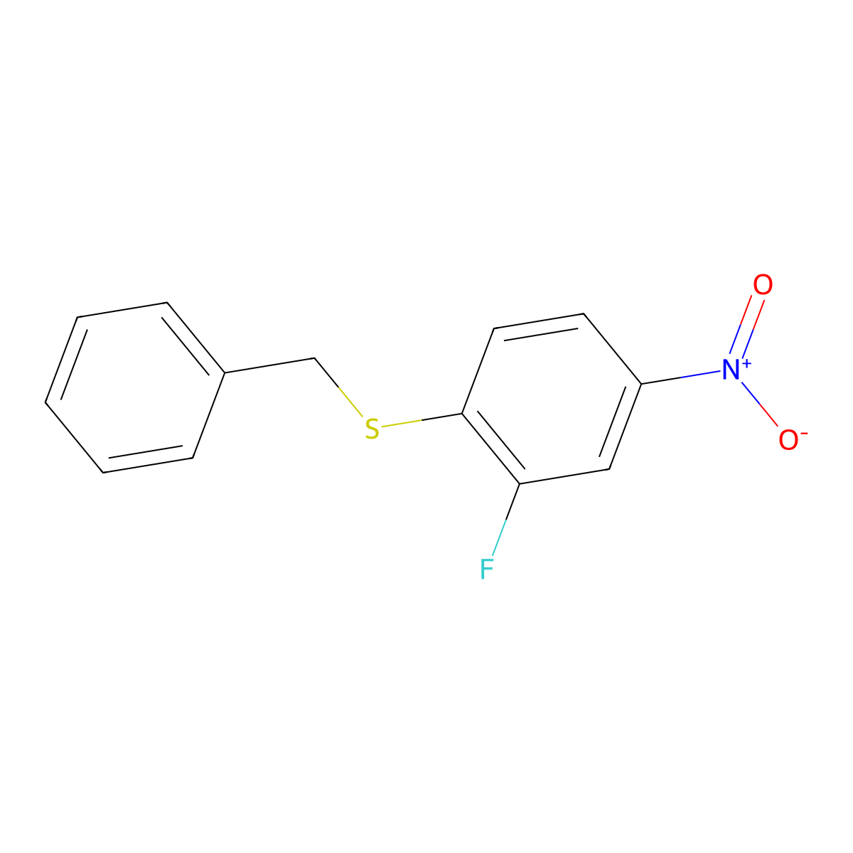 1-(Benzylsulfanyl)-2-fluoro-4-nitrobenzene molecular structure, CAS 1242618-52-5