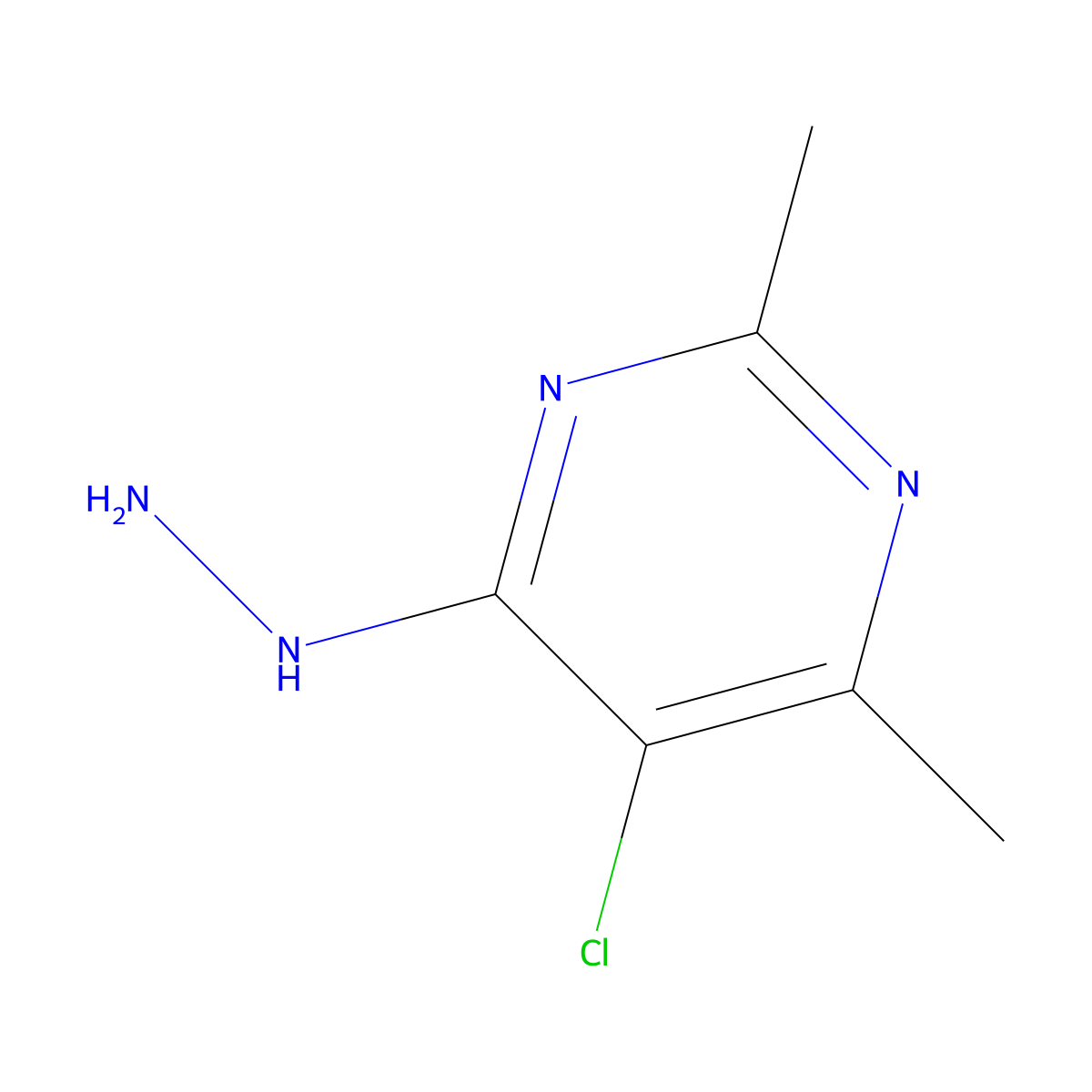 5-Chloro-4-hydrazinyl-2,6-dimethylpyrimidine molecular structure, CAS 1242652-34-1