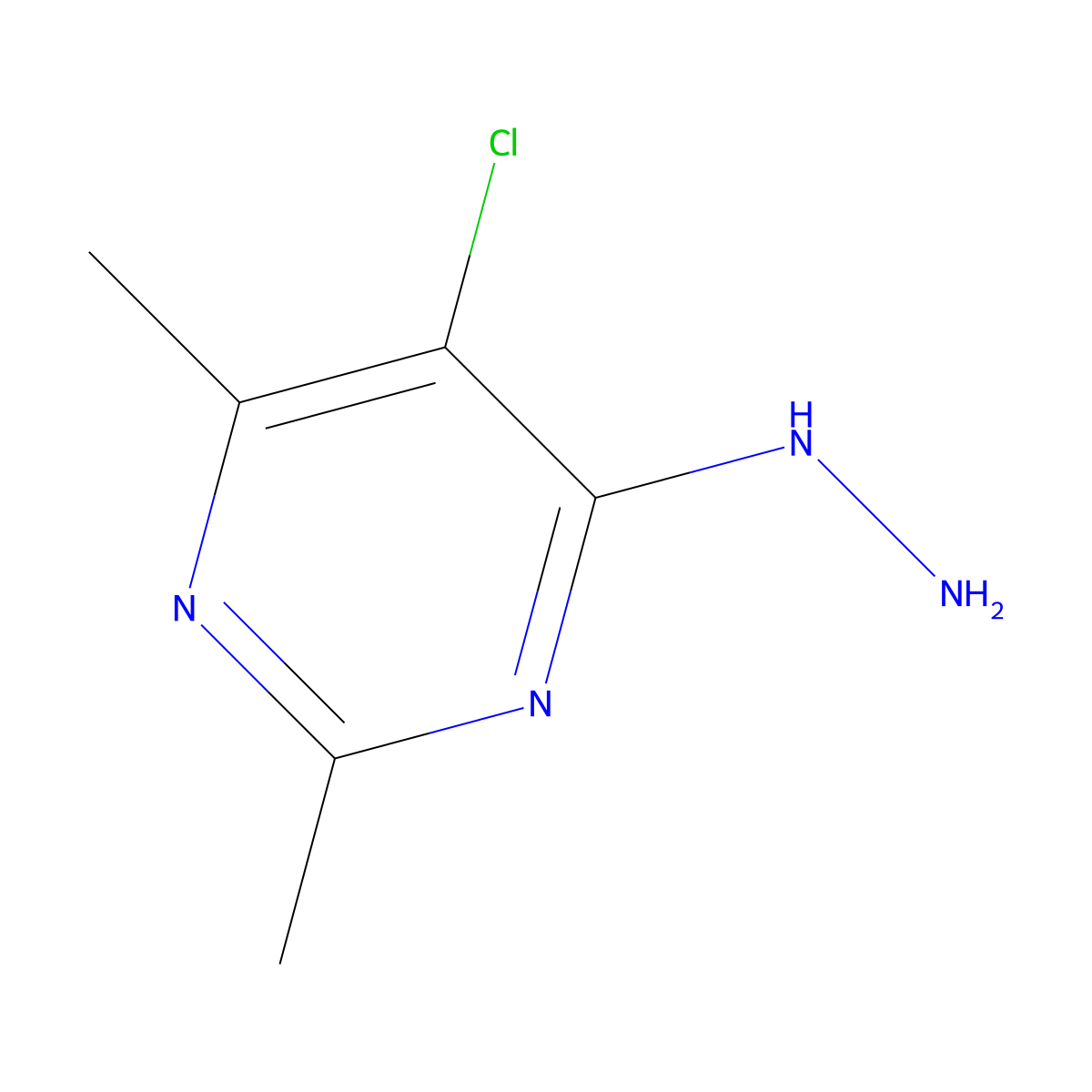 5-Chloro-4-hydrazinyl-2,6-dimethylpyrimidine molecular structure, CAS 1242652-34-1