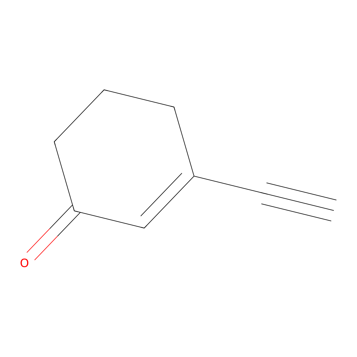 3-Ethynylcyclohex-2-en-1-one molecular structure, CAS 124267-26-1