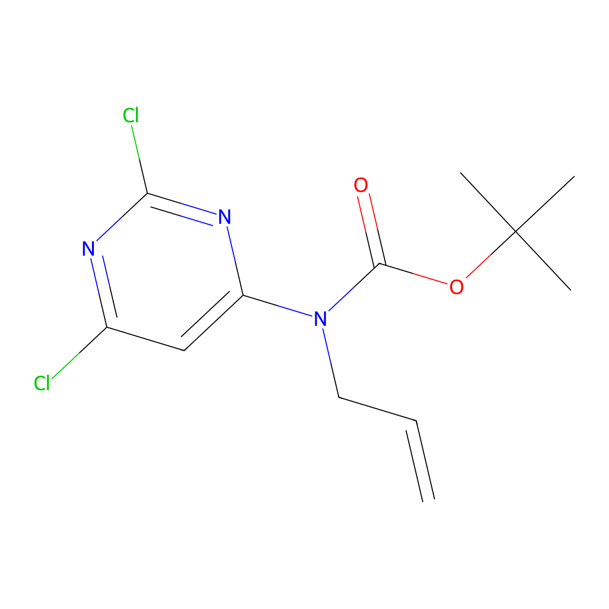 Tert-butyl allyl(2,6-dichloropyrimidin-4-yl)carbamate molecular structure, CAS 1242674-90-3