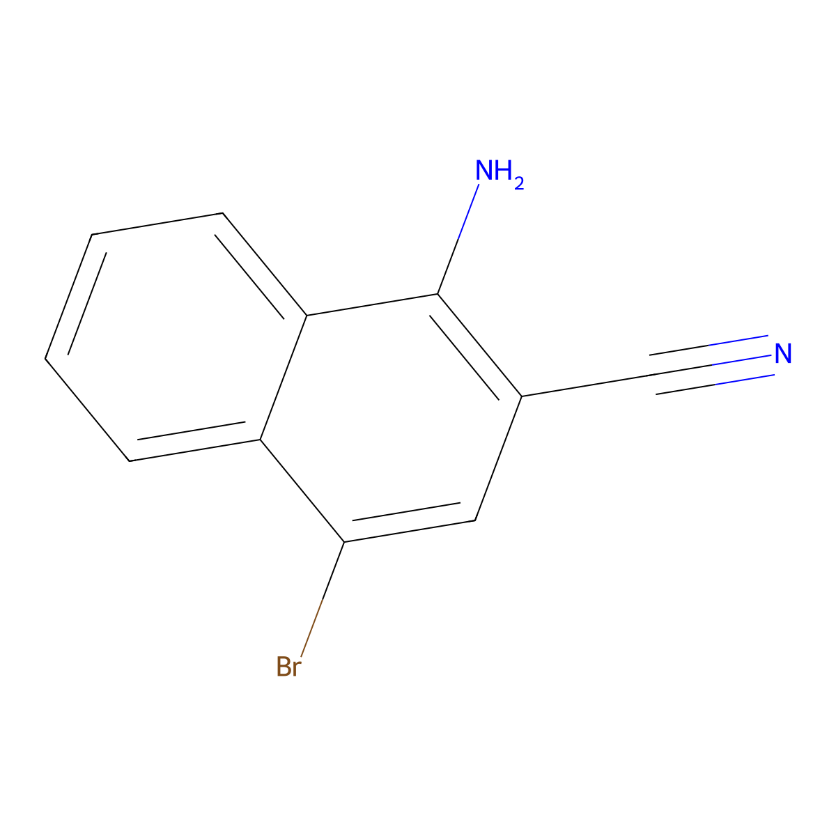 1-Amino-4-bromo-2-naphthonitrile molecular structure, CAS 1242733-27-2