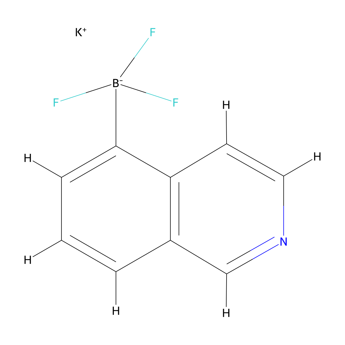 Potassium trifluoro(isoquinolin-5-yl)borate molecular structure, CAS 1242733-92-1