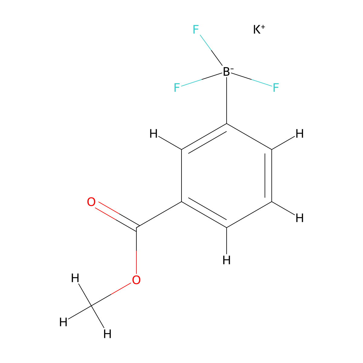 POtassium trifluoro[3-(methoxycarbonyl)phenyl]boranuide molecular structure, CAS 1242733-94-3