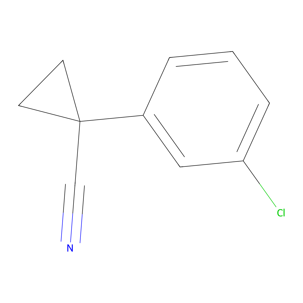 1-(3-Chlorophenyl)cyclopropanecarbonitrile molecular structure, CAS 124276-32-0