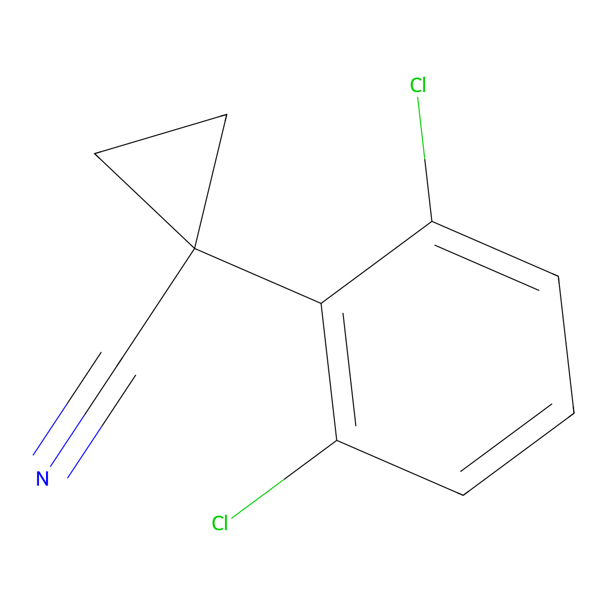 1-(2,6-Dichlorophenyl)cyclopropanecarbonitrile molecular structure, CAS 124276-42-2
