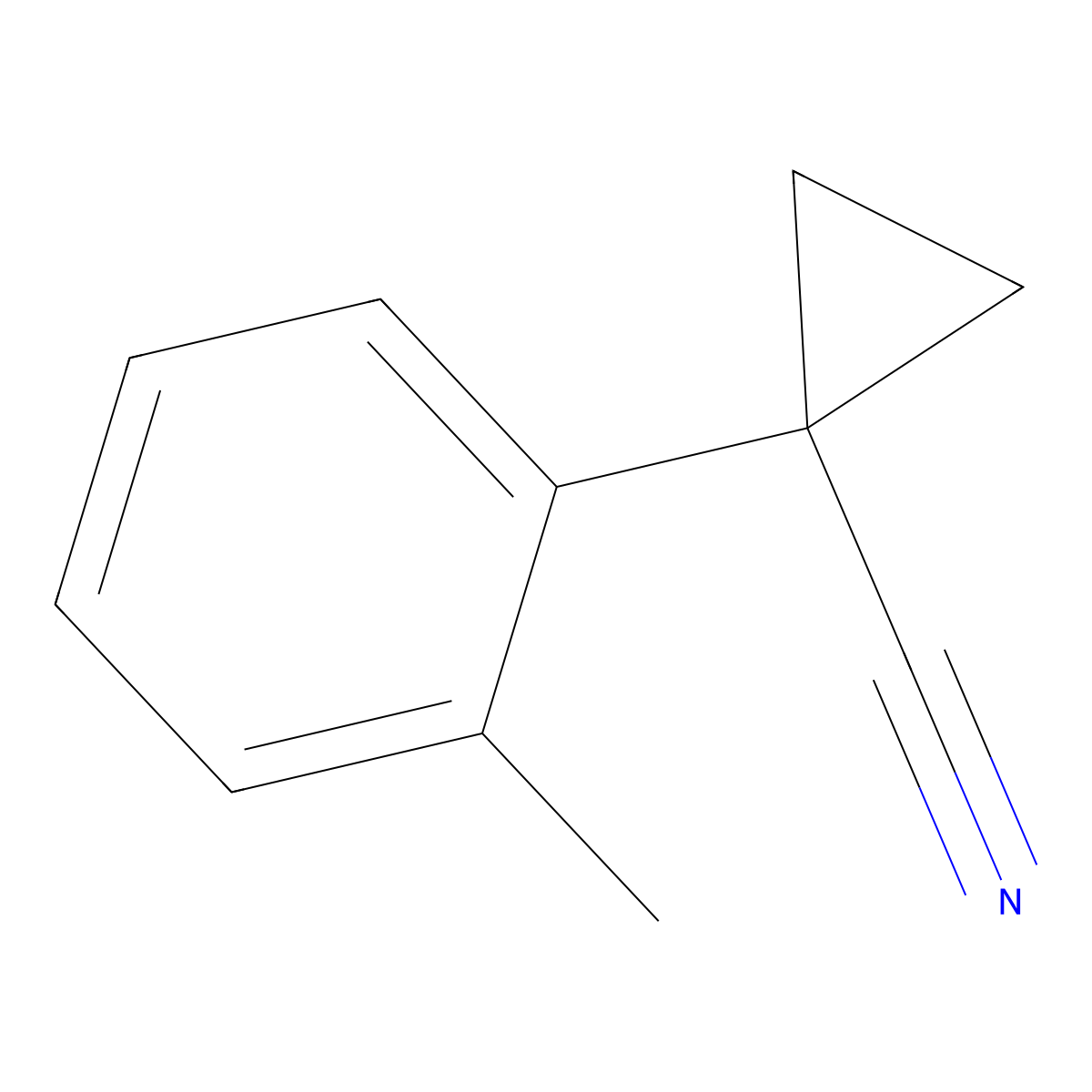 1-(2-Methylphenyl)cyclopropane-1-carbonitrile molecular structure, CAS 124276-51-3