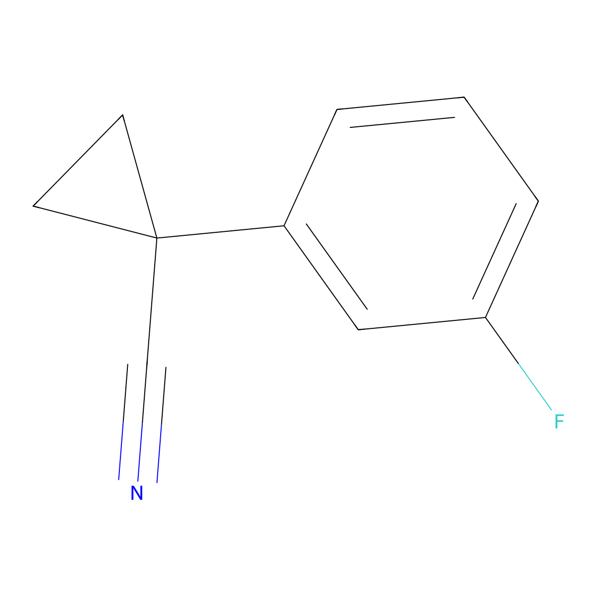 1-(3-Fluorophenyl)cyclopropane-1-carbonitrile molecular structure, CAS 124276-55-7
