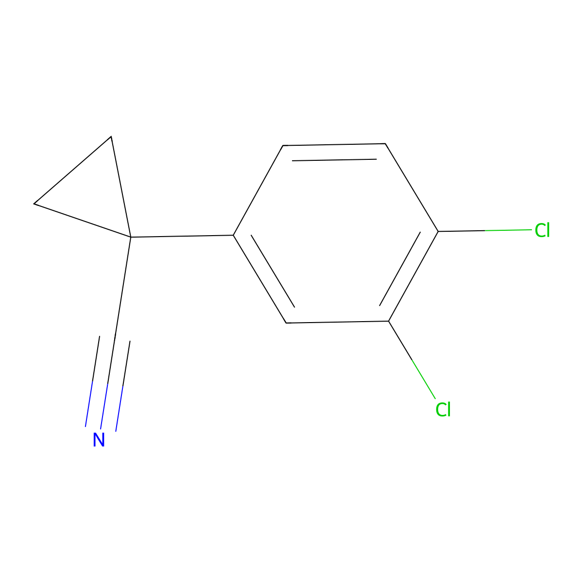 1-(3,4-Dichlorophenyl)cyclopropanecarbonitrile molecular structure, CAS 124276-57-9