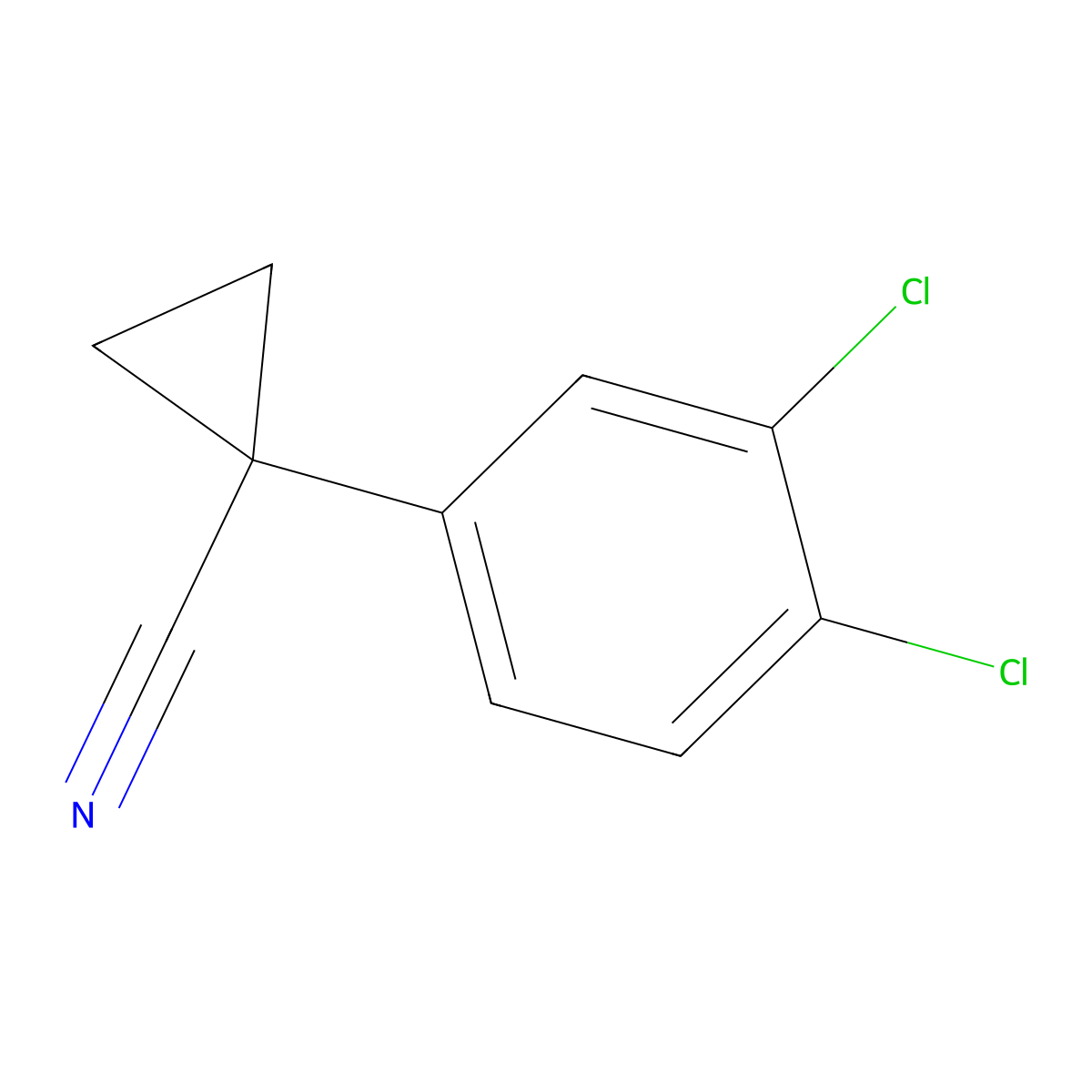 1-(3,4-Dichlorophenyl)cyclopropanecarbonitrile molecular structure, CAS 124276-57-9