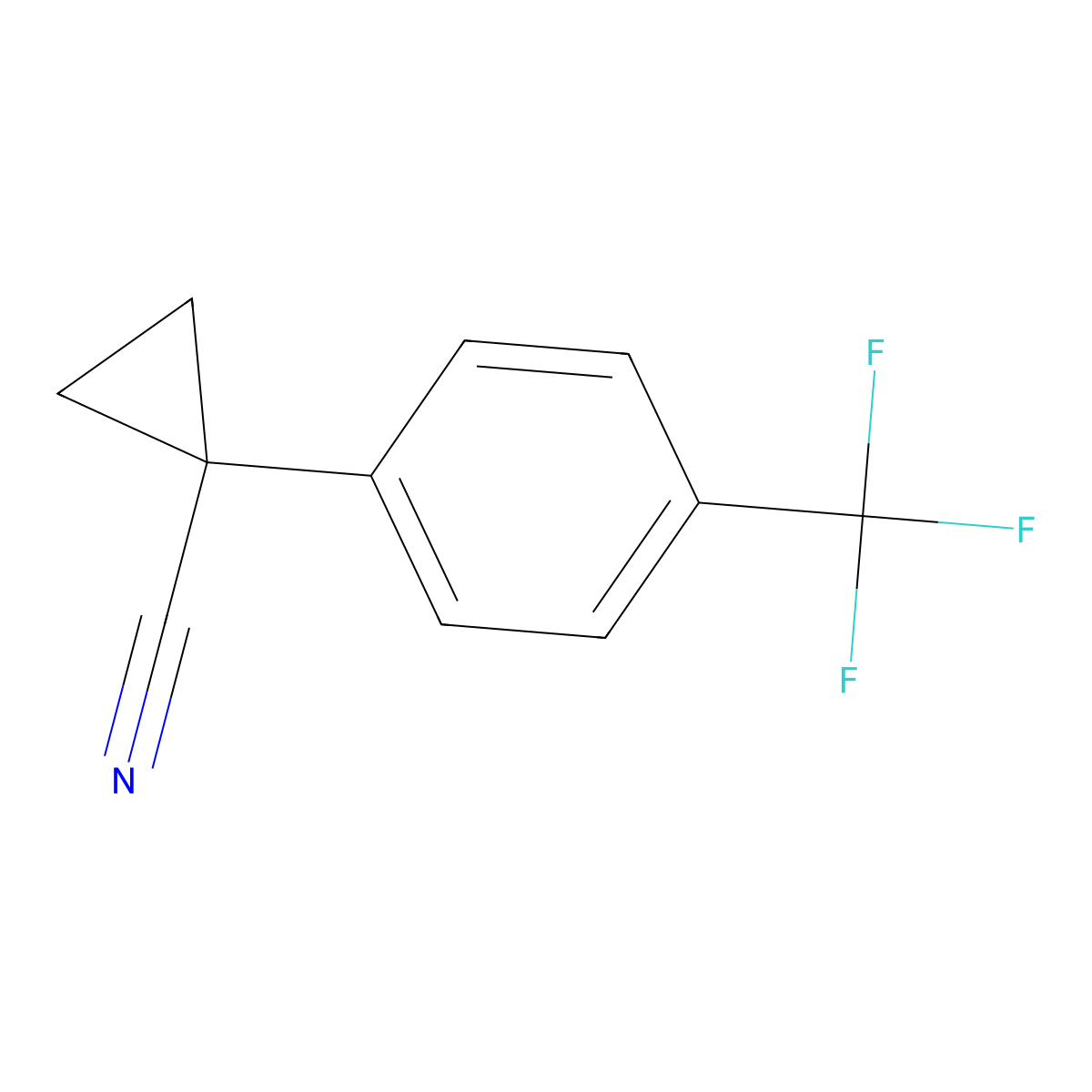 1-(4-(Trifluoromethyl)phenyl)cyclopropanecarbonitrile molecular structure, CAS 124276-61-5