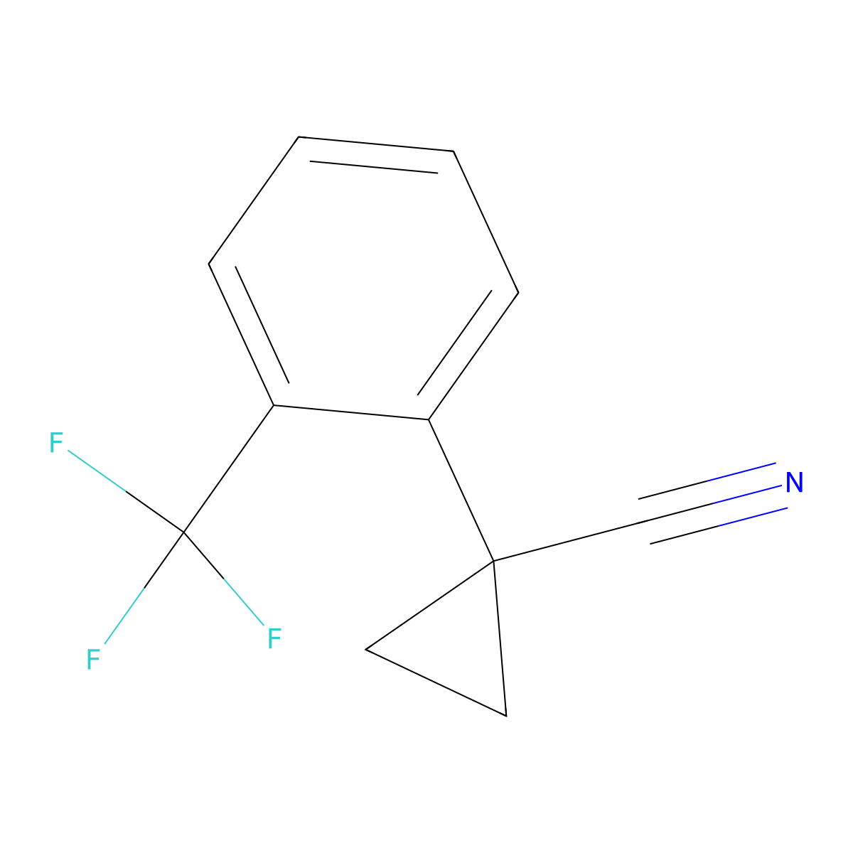 1-(2-(Trifluoromethyl)phenyl)cyclopropanecarbonitrile molecular structure, CAS 124276-63-7