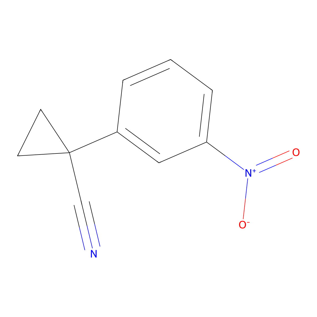 1-(3-Nitrophenyl)cyclopropanecarbonitrile molecular structure, CAS 124276-69-3