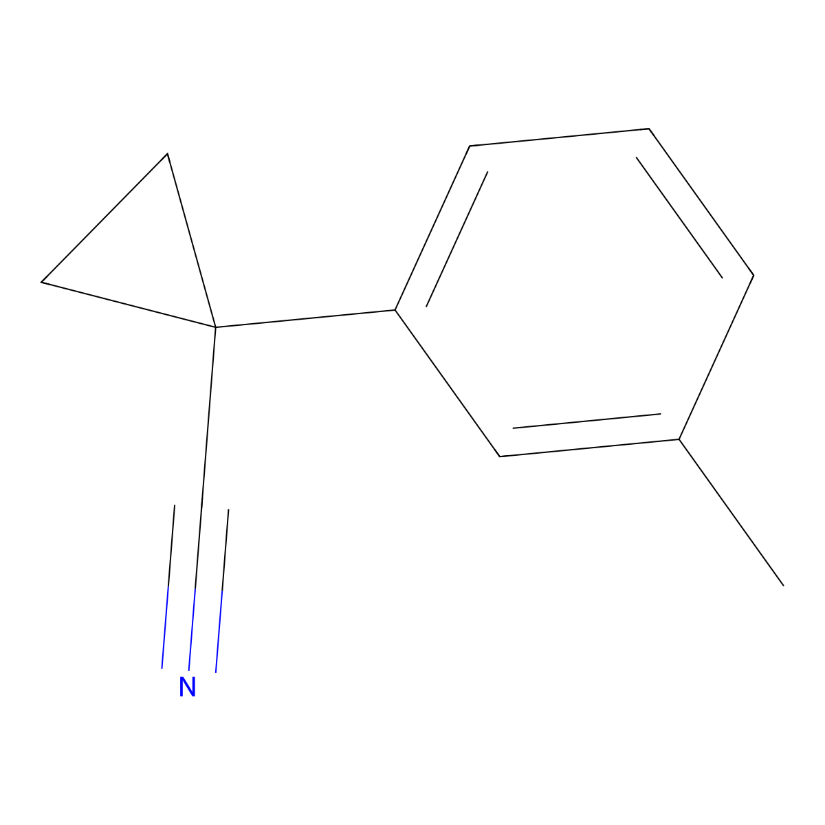 1-(3-Methylphenyl)cyclopropane-1-carbonitrile molecular structure, CAS 124276-71-7