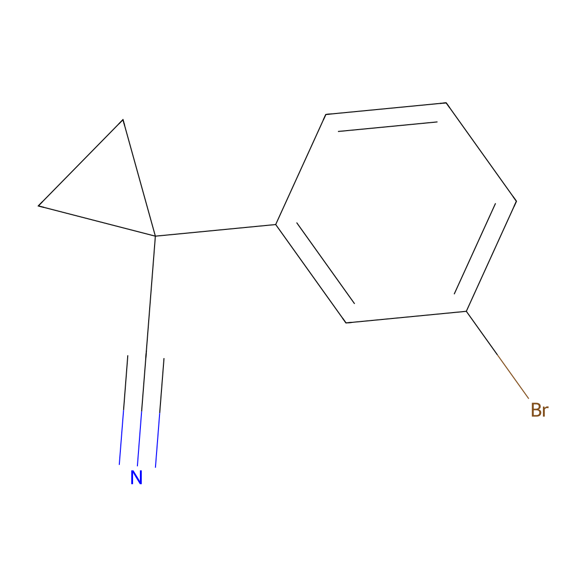 1-(3-Bromophenyl)cyclopropane-1-carbonitrile molecular structure, CAS 124276-83-1