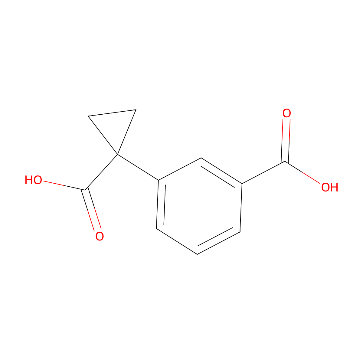 3-(1-Carboxycyclopropyl)benzoic acid molecular structure, CAS 124276-91-1