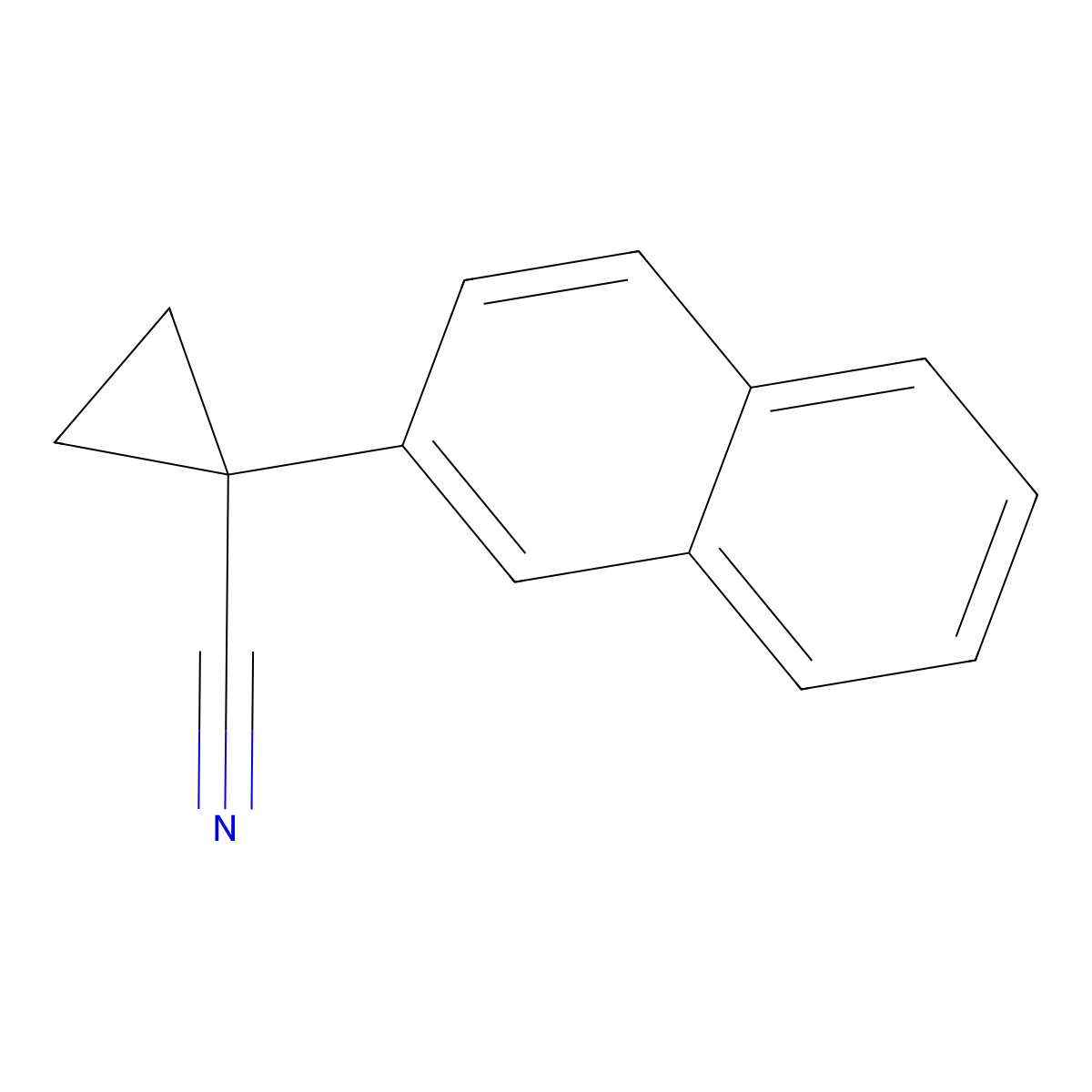 1-(2-Naphthyl)cyclopropanecarbonitrile molecular structure, CAS 124277-03-8