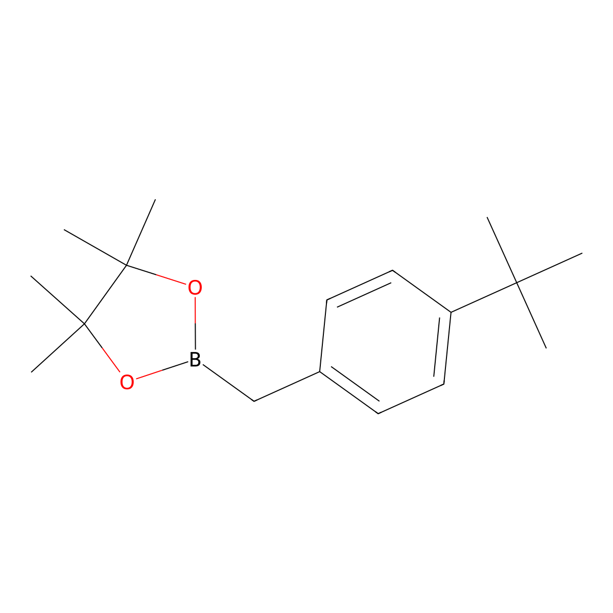 2-(4-(tert-Butyl)benzyl)-4,4,5,5-tetramethyl-1,3,2-dioxaborolane molecular structure, CAS 1242770-19-9