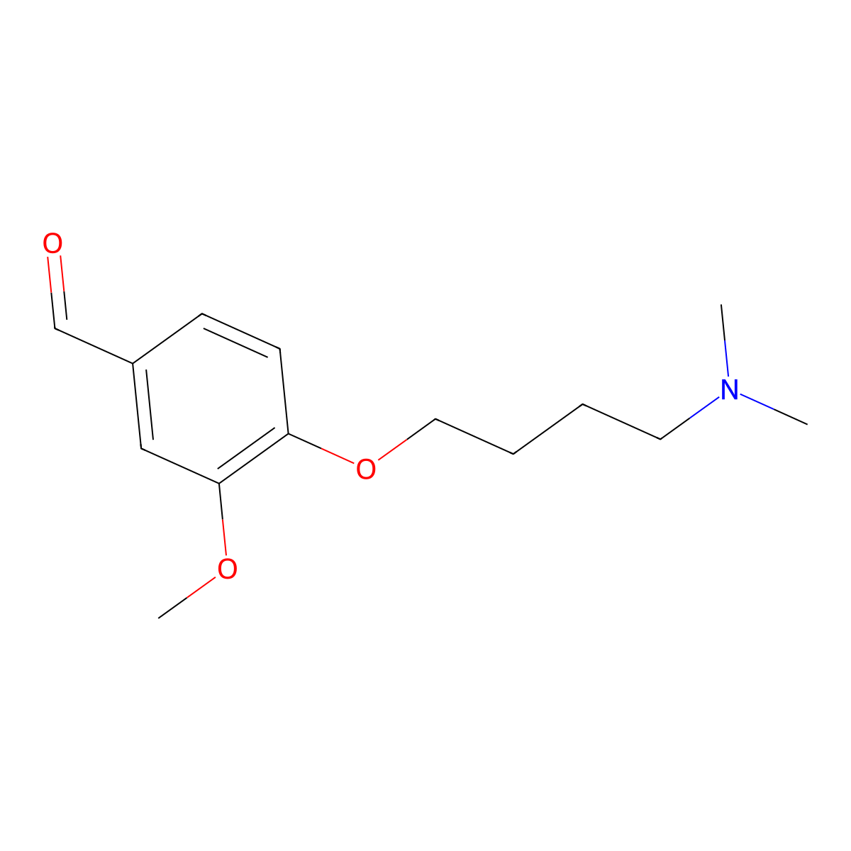 4-(4-(Dimethylamino)butoxy)-3-methoxybenzaldehyde molecular structure, CAS 1242812-66-3