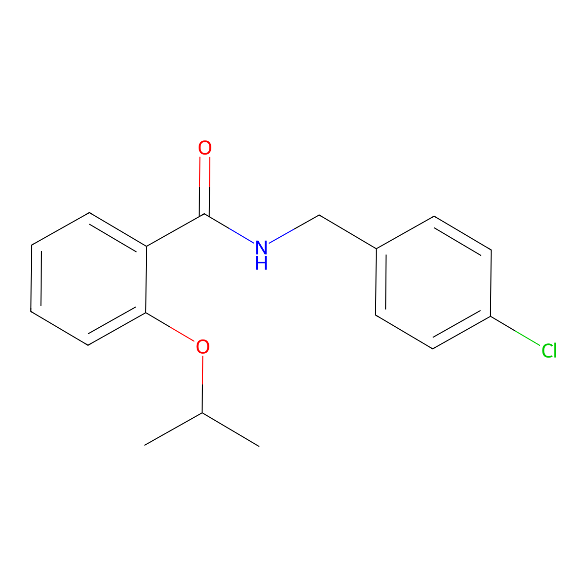 N-(4-chlorobenzyl)-2-(propan-2-yloxy)benzamide molecular structure, CAS 1242814-40-9
