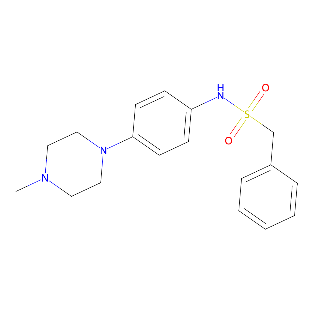N-[4-(4-methylpiperazin-1-yl)phenyl]-1-phenylmethanesulfonamide molecular structure, CAS 1242814-90-9