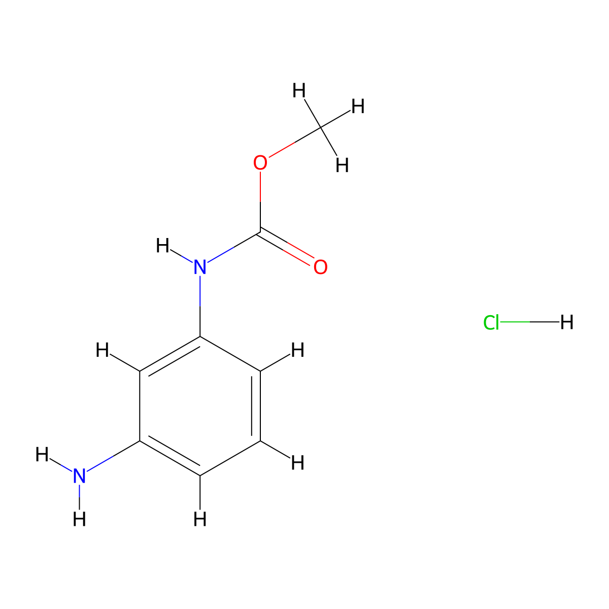 Methyl (3-aminophenyl)carbamate hydrochloride molecular structure, CAS 1242815-59-3