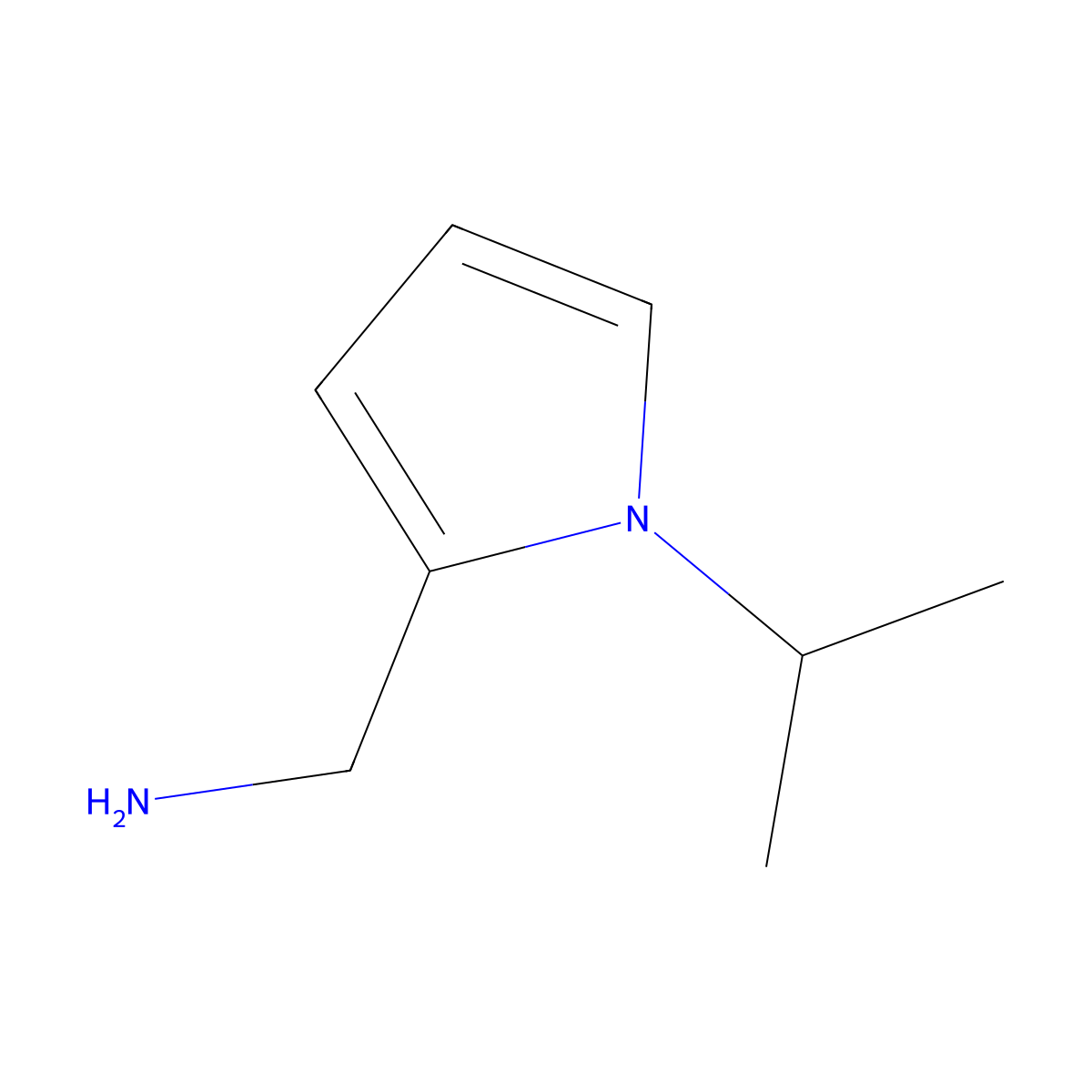 (1-isopropyl-1H-pyrrol-2-yl)methanamine molecular structure, CAS 1242823-76-2