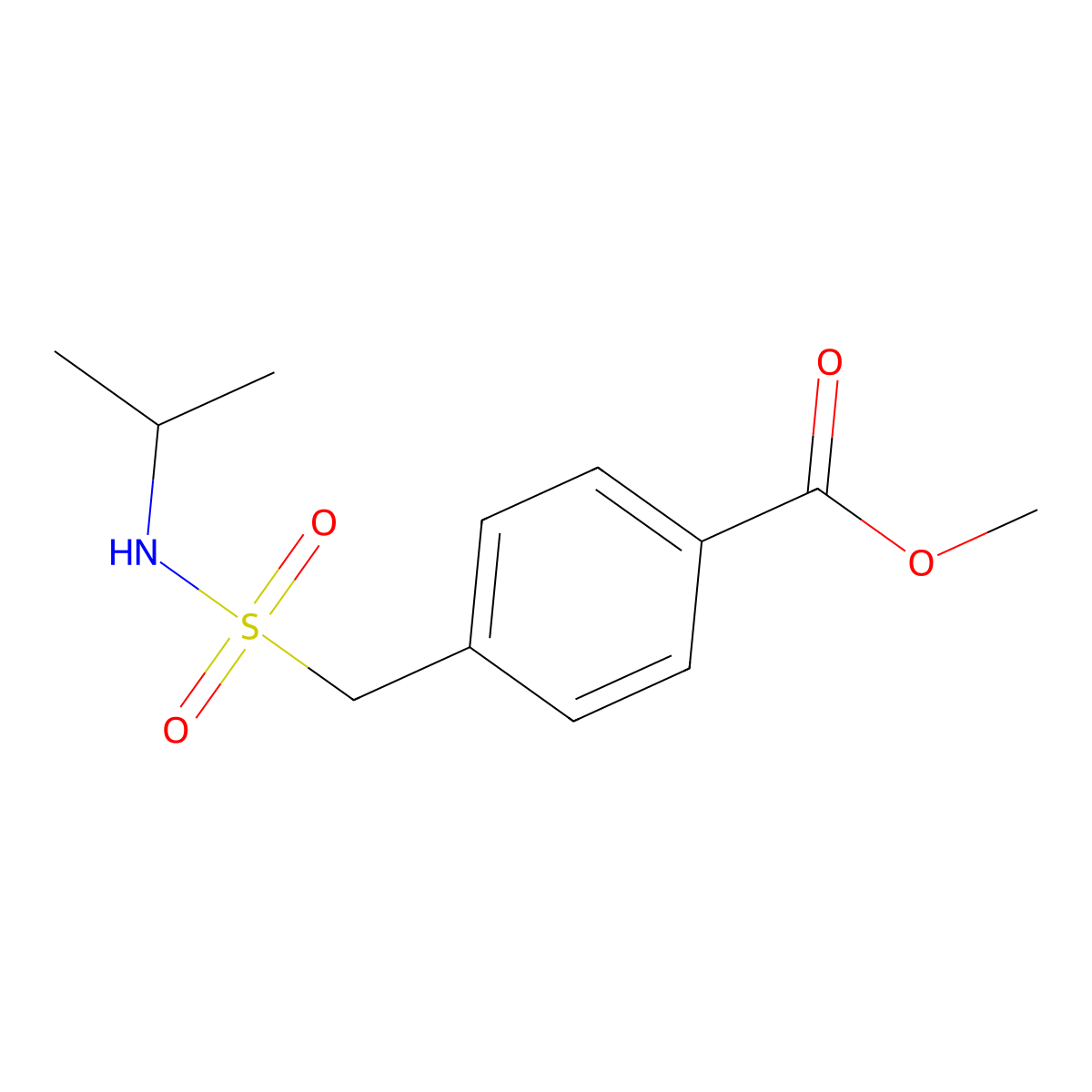Methyl 4-[(isopropylsulfamoyl)methyl]benzoate molecular structure, CAS 1242825-11-1
