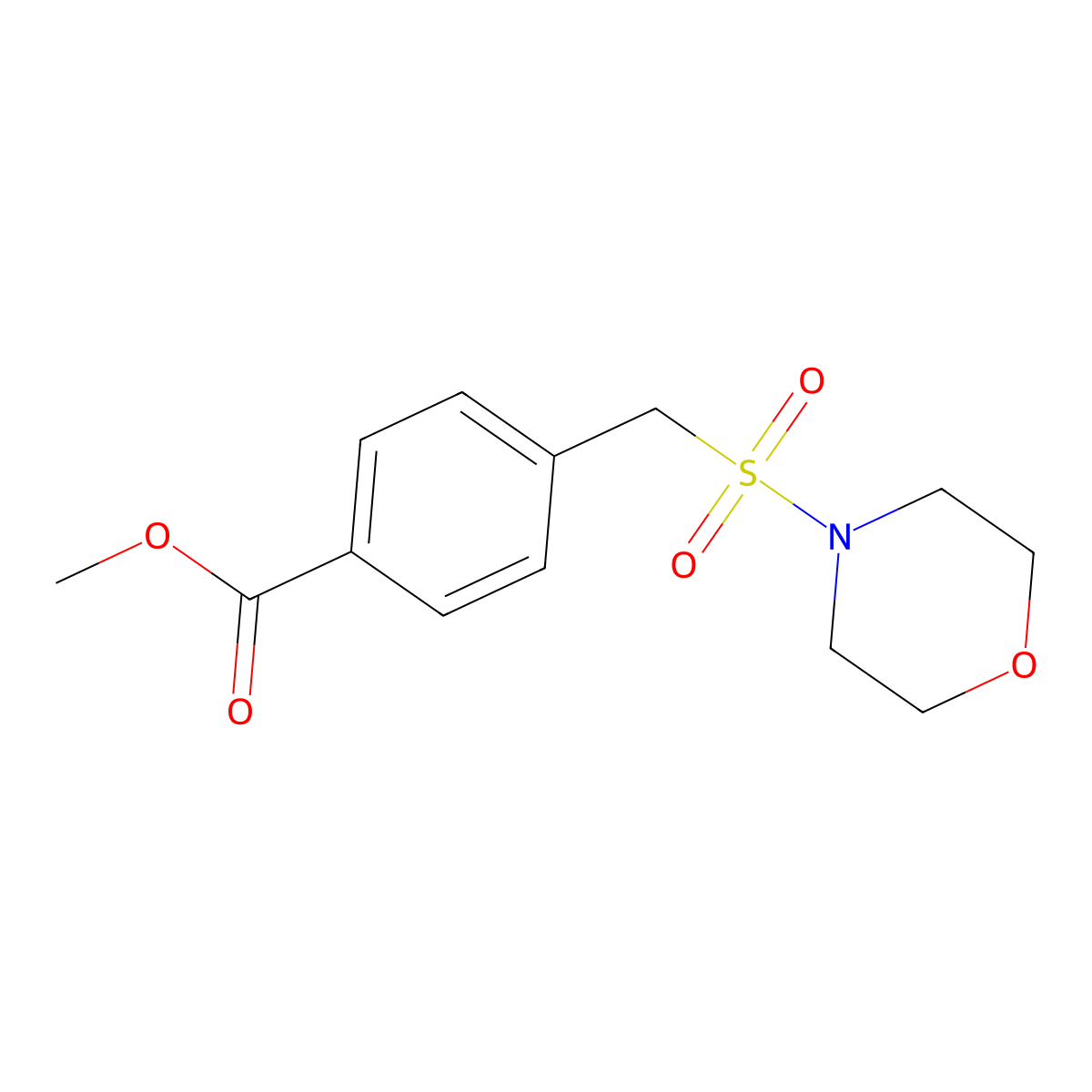 Methyl 4-[(morpholine-4-sulfonyl)methyl]benzoate molecular structure, CAS 1242829-56-6