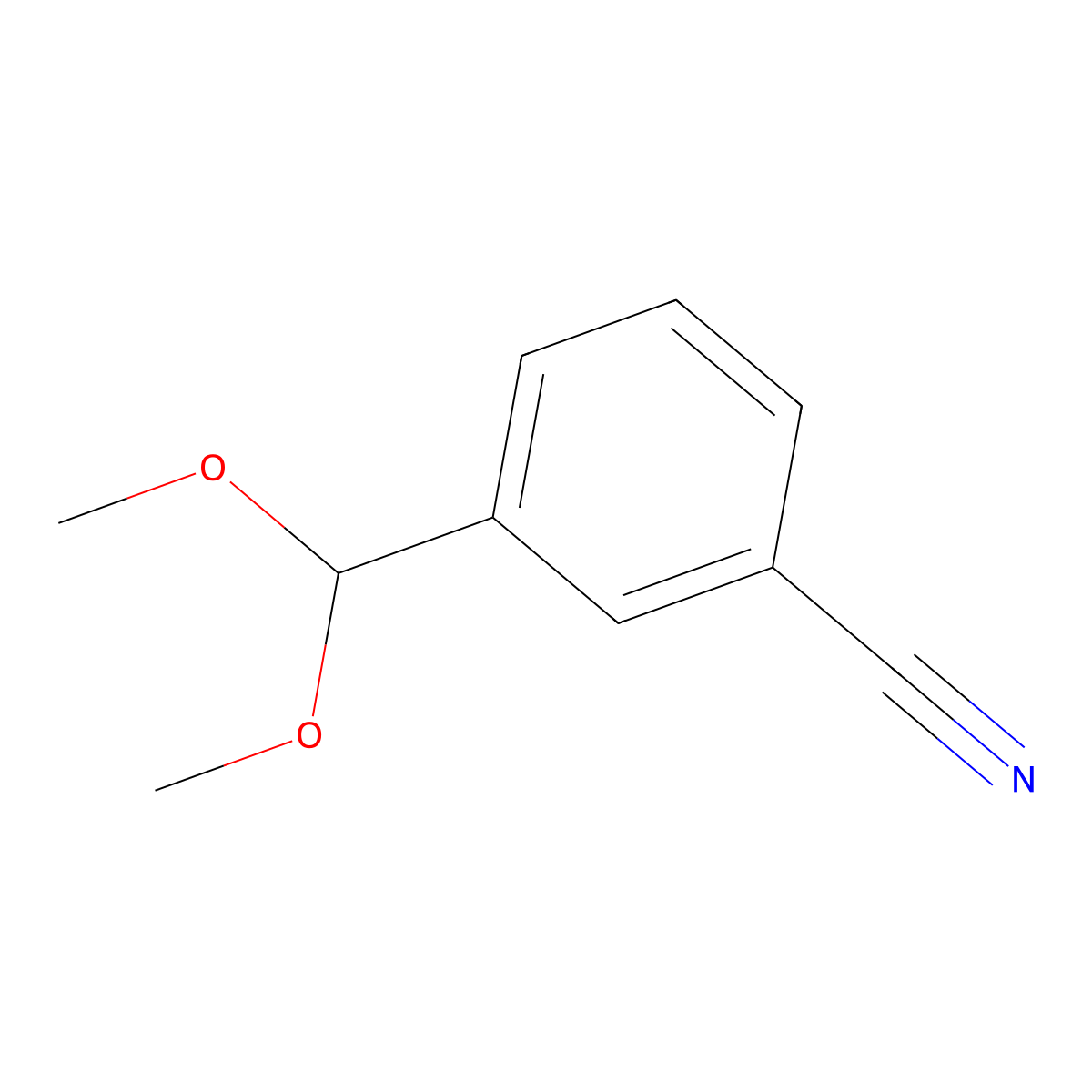 3-(Dimethoxymethyl)benzonitrile molecular structure, CAS 124283-45-0