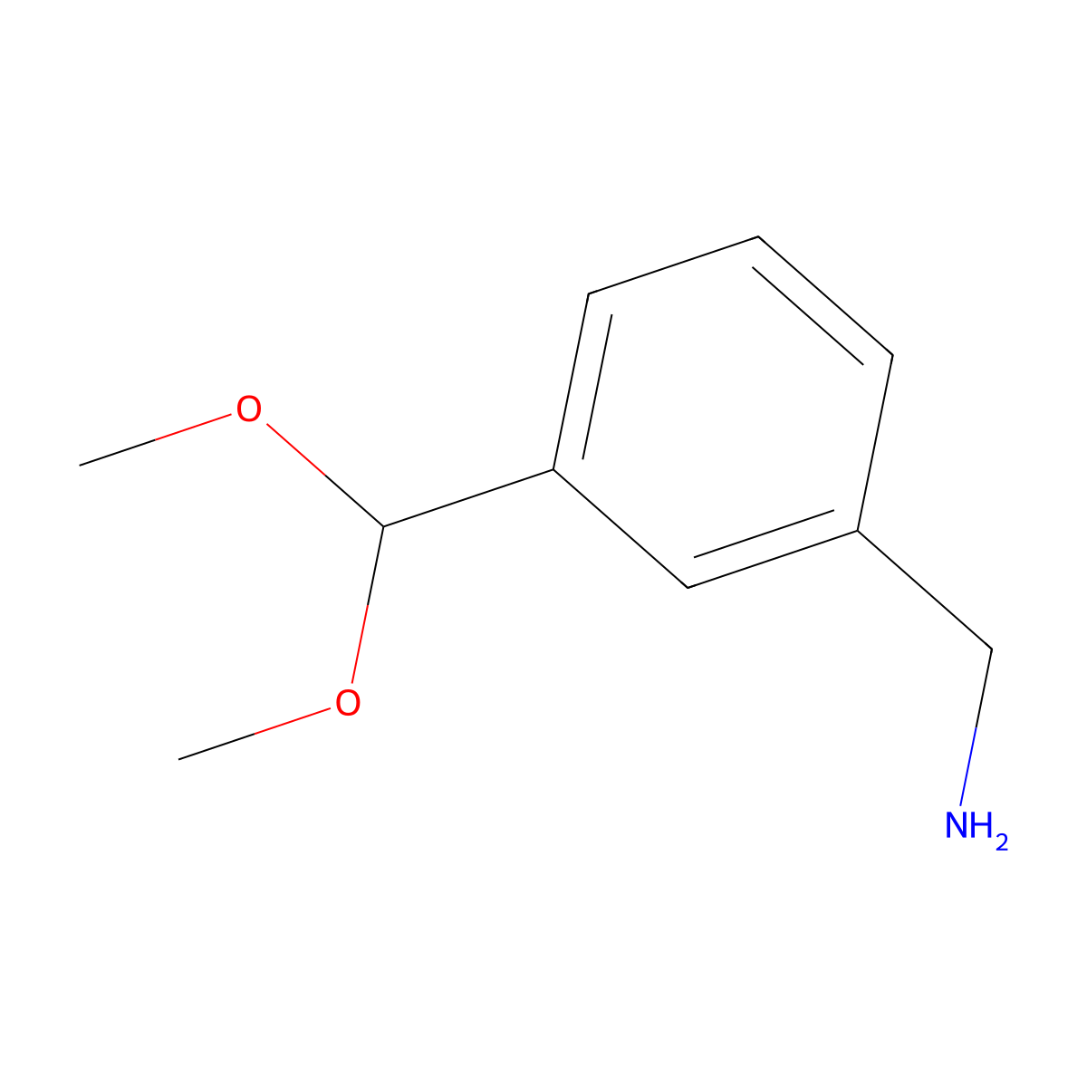 3-(Dimethoxymethyl)benzenemethanamine molecular structure, CAS 124283-46-1